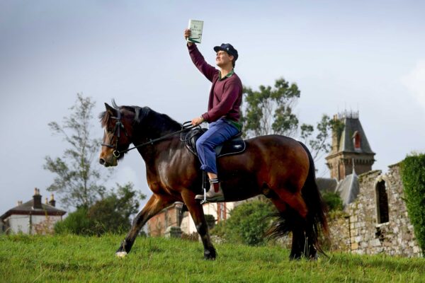 FREE Author Louis D Hall on Horseback at Wigtown Book Festival MED RES 01
