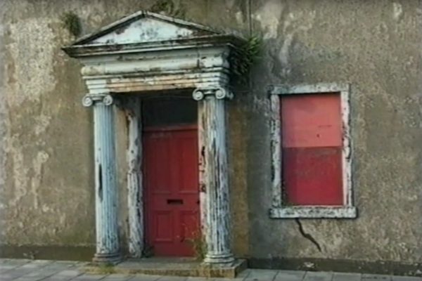 Old photo of the side entryway to No. 11 North Main St. currently home of the Wigtown Festival Company.